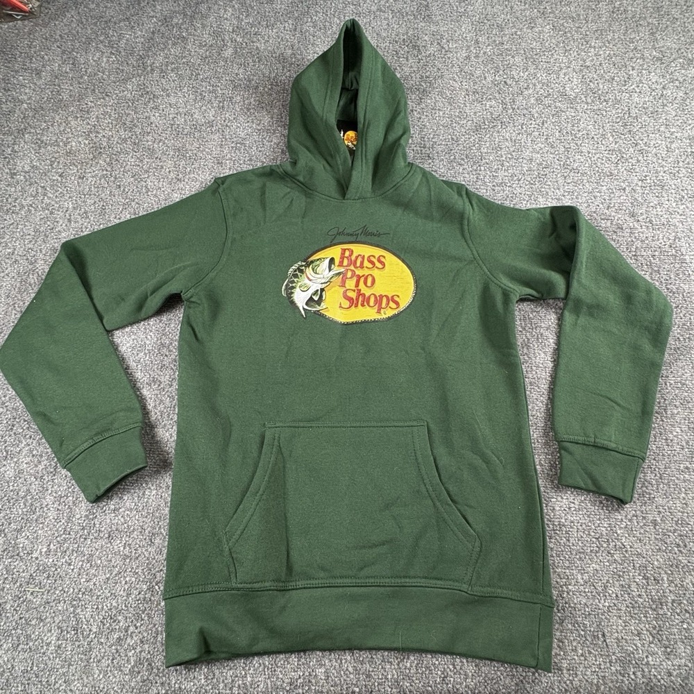 Bass Pro Shops Hoodie Boys Youth XL‎ Green Outdoors Fishing Hunting Logo